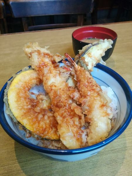 てんや　海老大イカ天丼